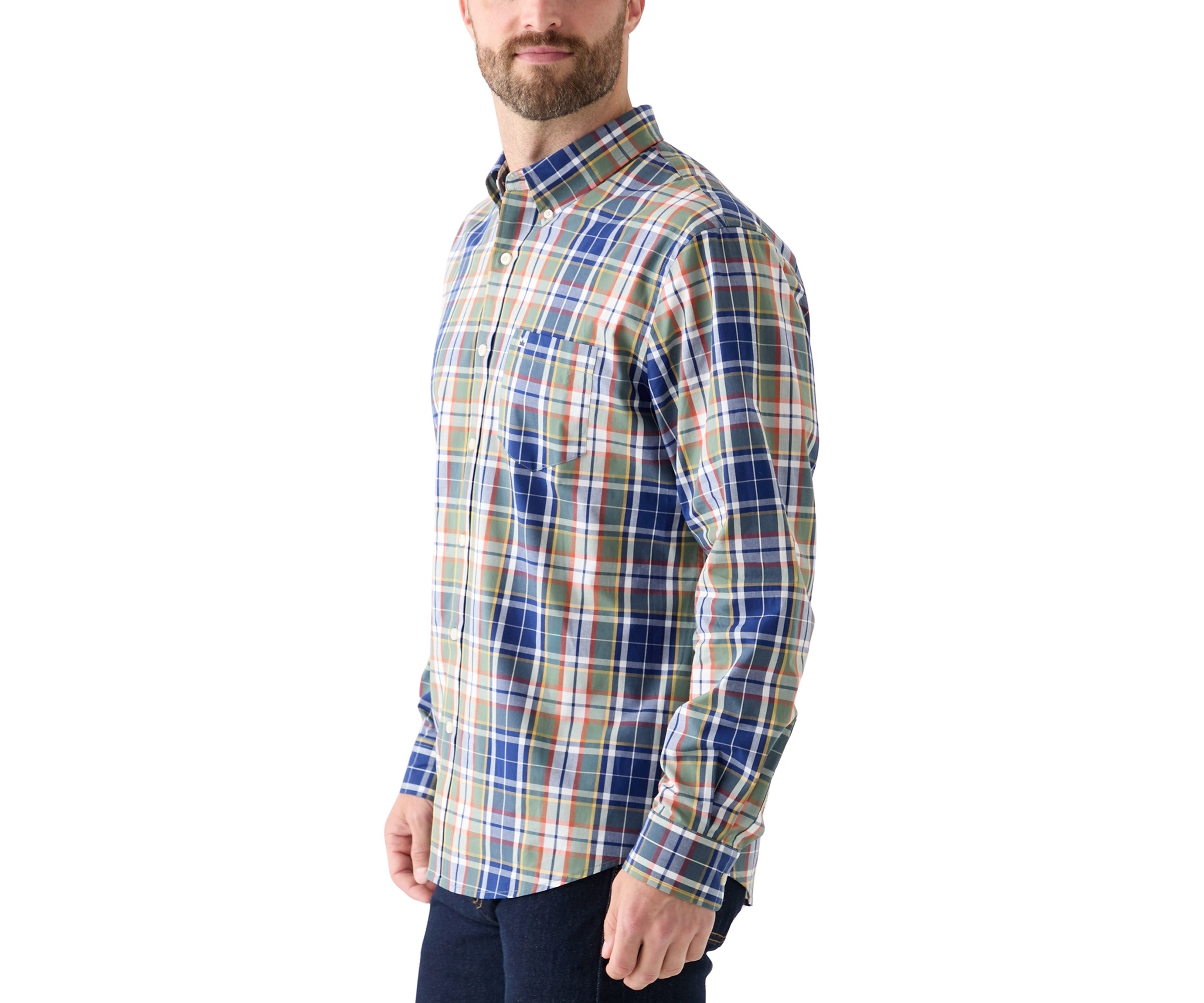 Poplin Long Sleeve Plaid Printed Shirt