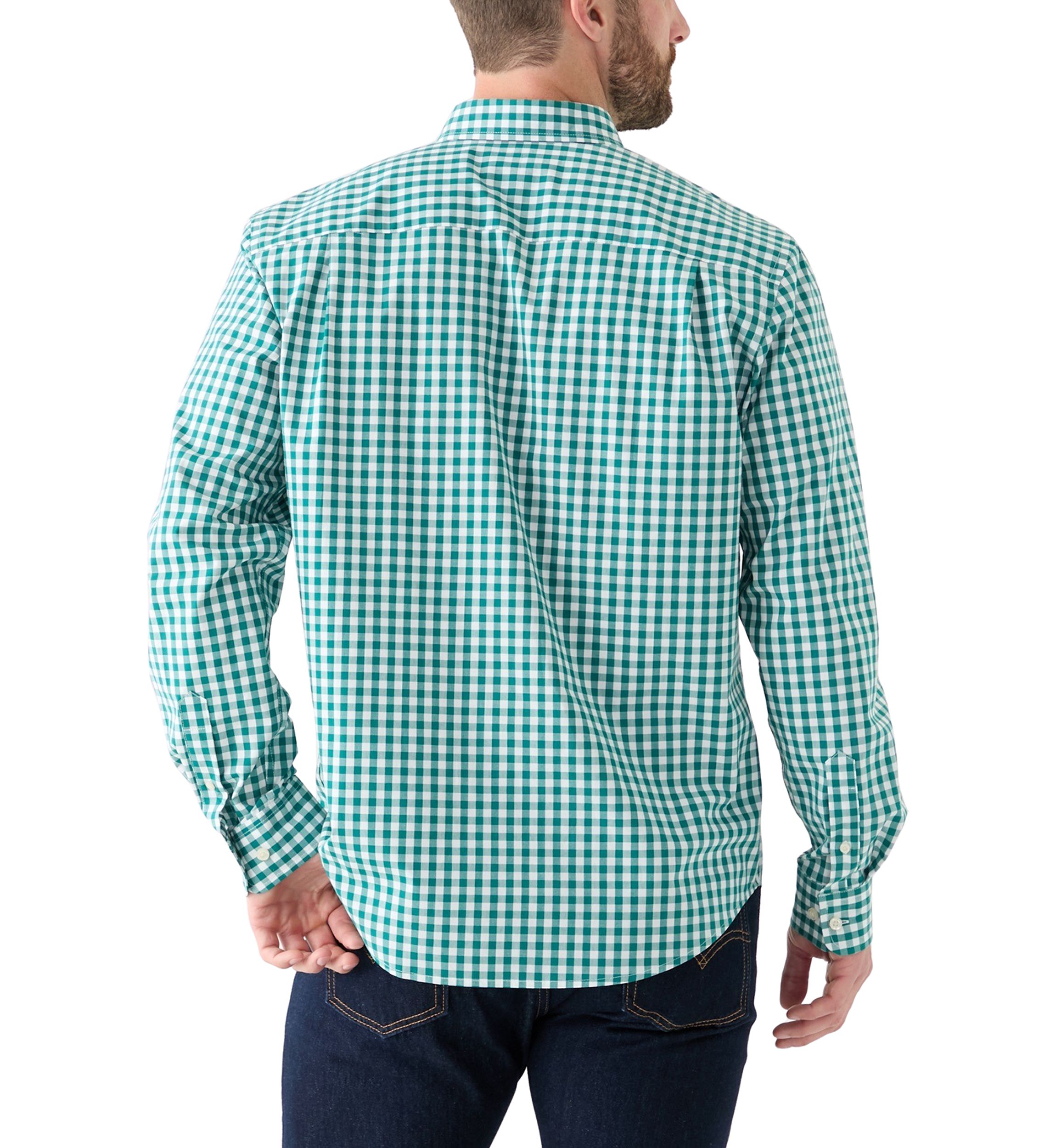 Poplin Gingham Printed Button Down Shirt