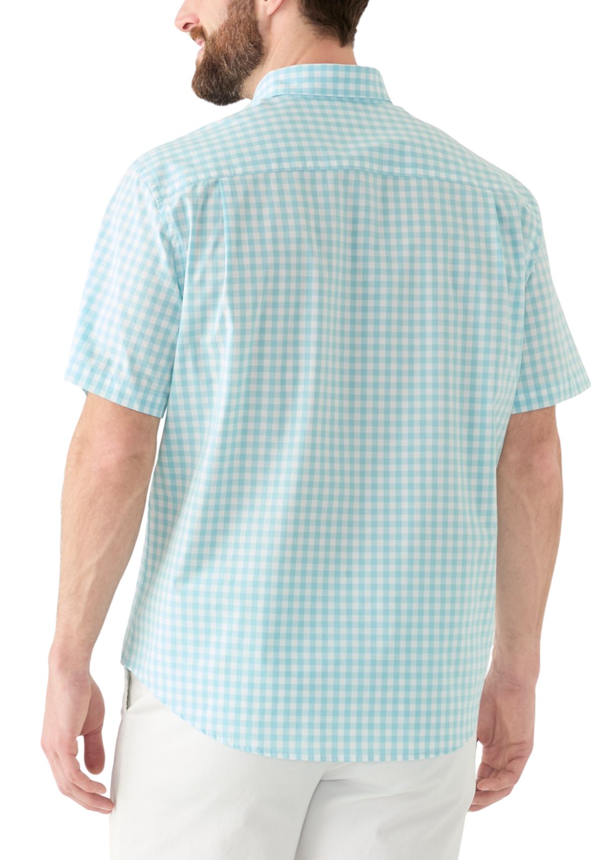 Short Sleeve Gingham Poplin Shirt