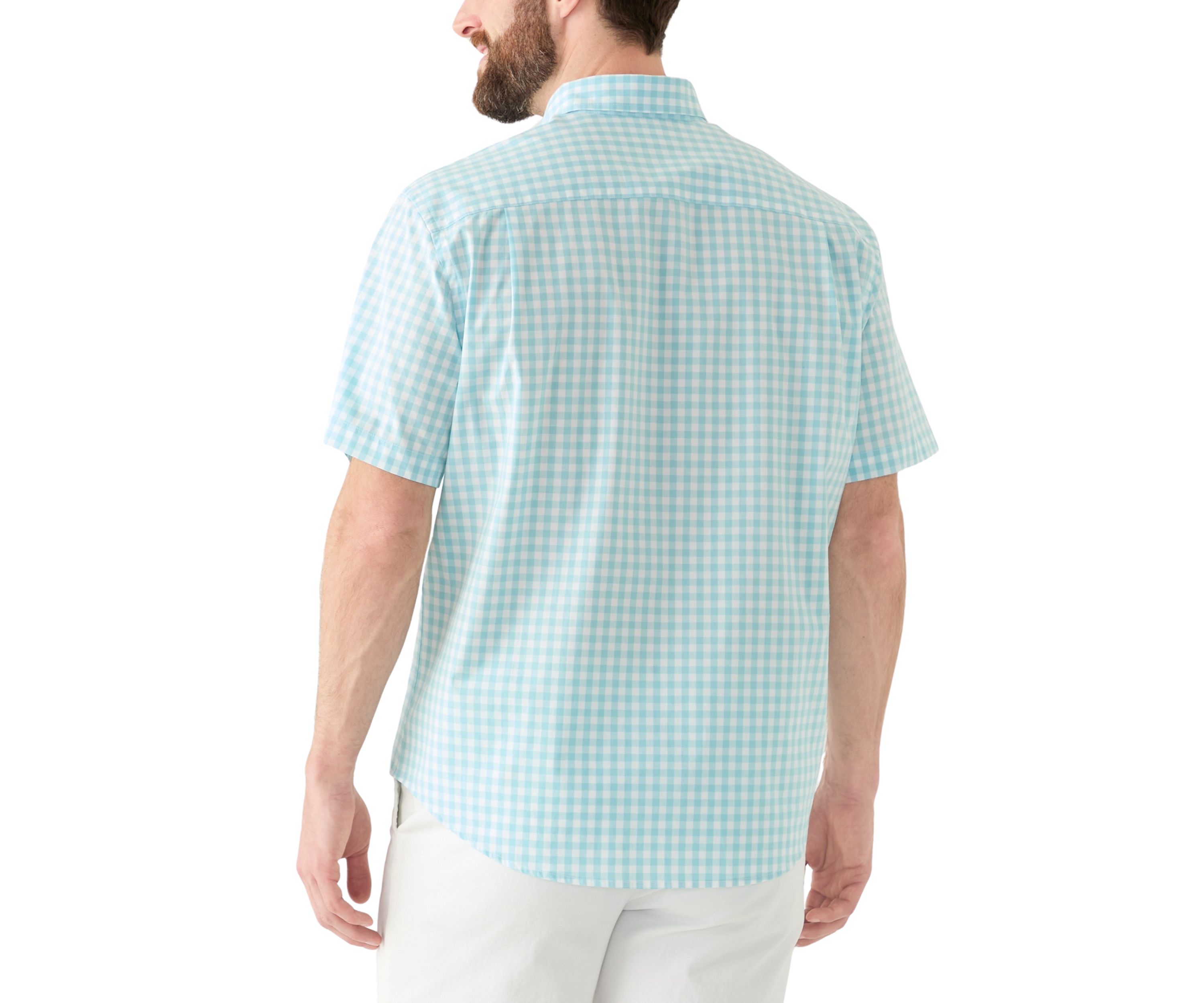 Short Sleeve Gingham Poplin Shirt