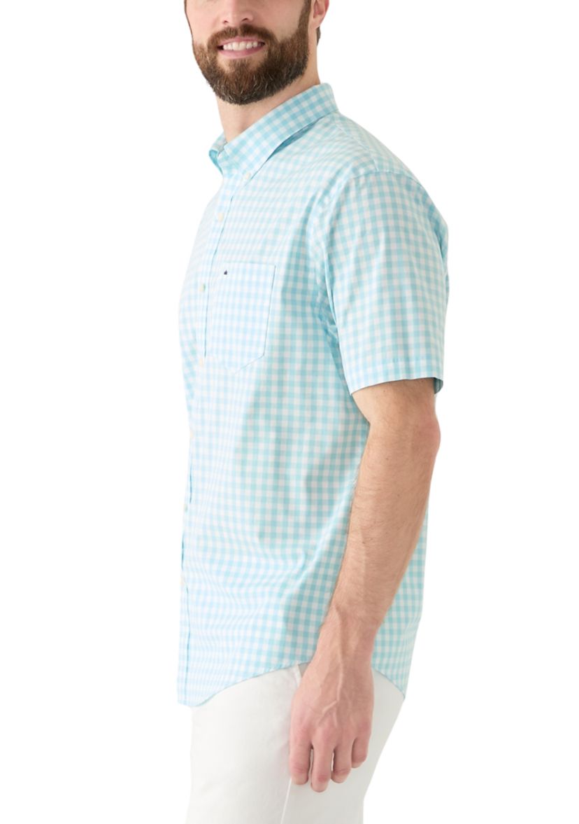 Short Sleeve Gingham Poplin Shirt