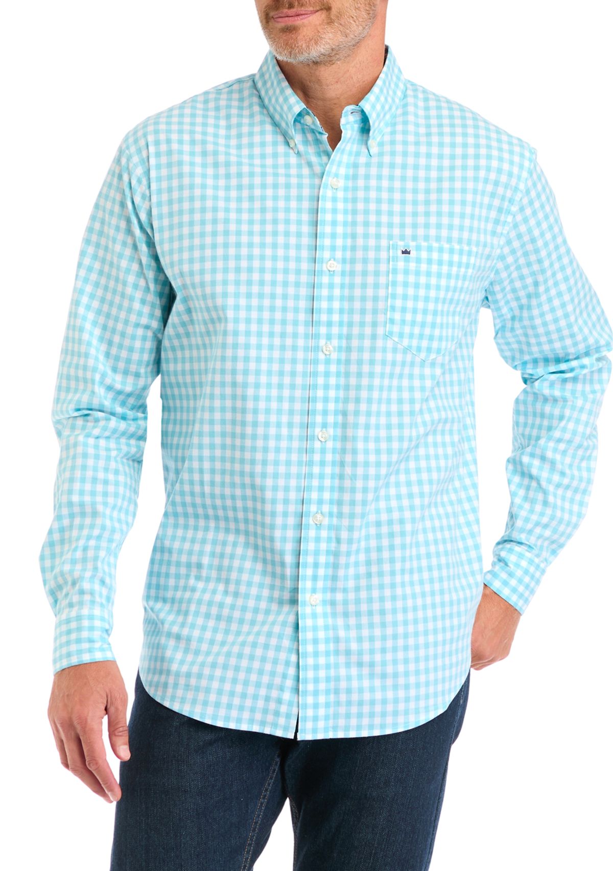 Poplin Gingham Printed Shirt