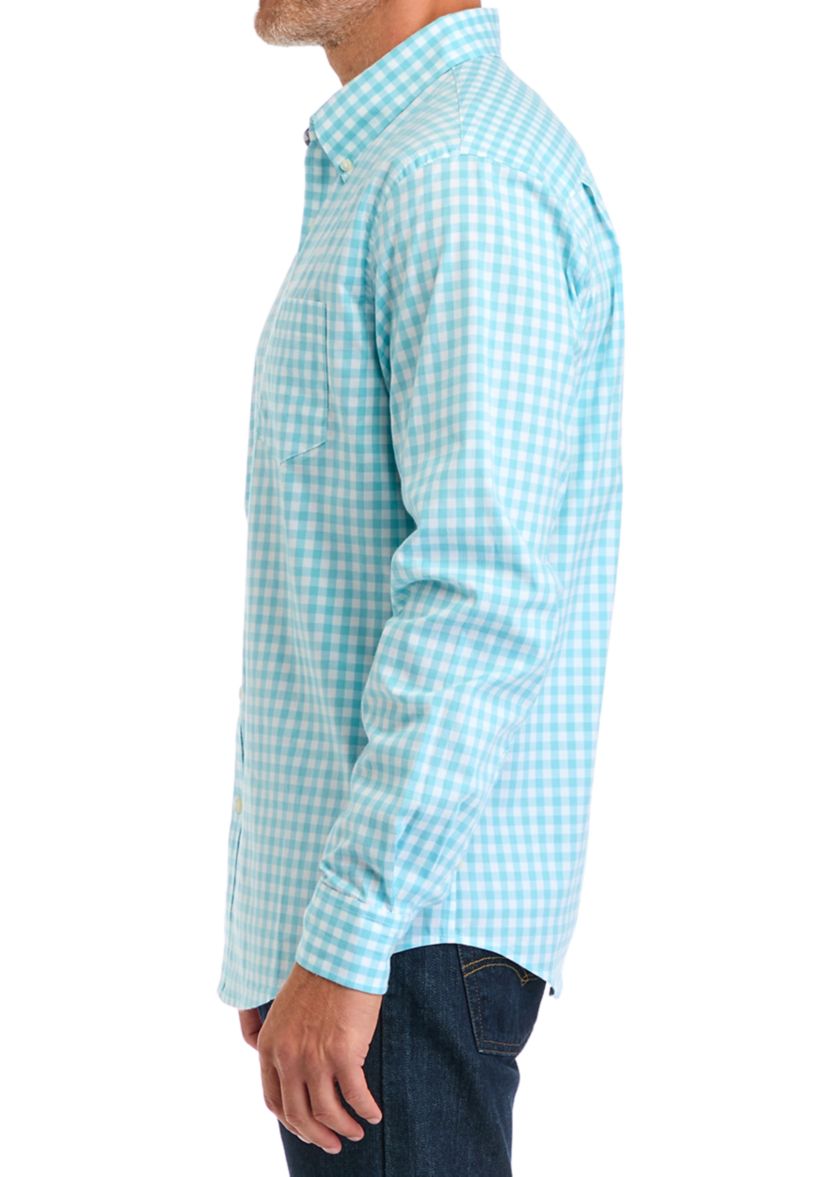 Poplin Gingham Printed Shirt