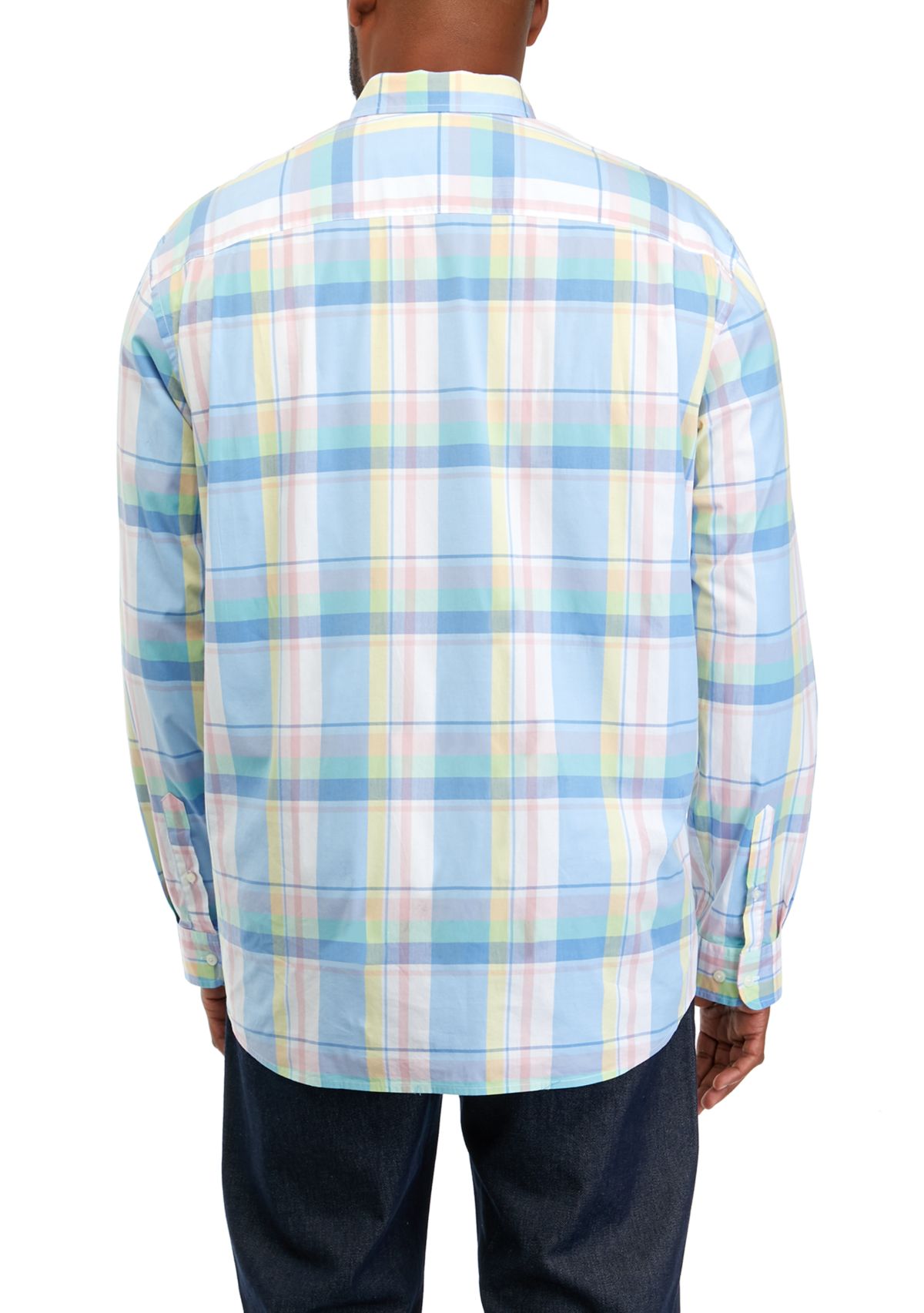 Big & Tall Long Sleeve Woven Poplin Shirt