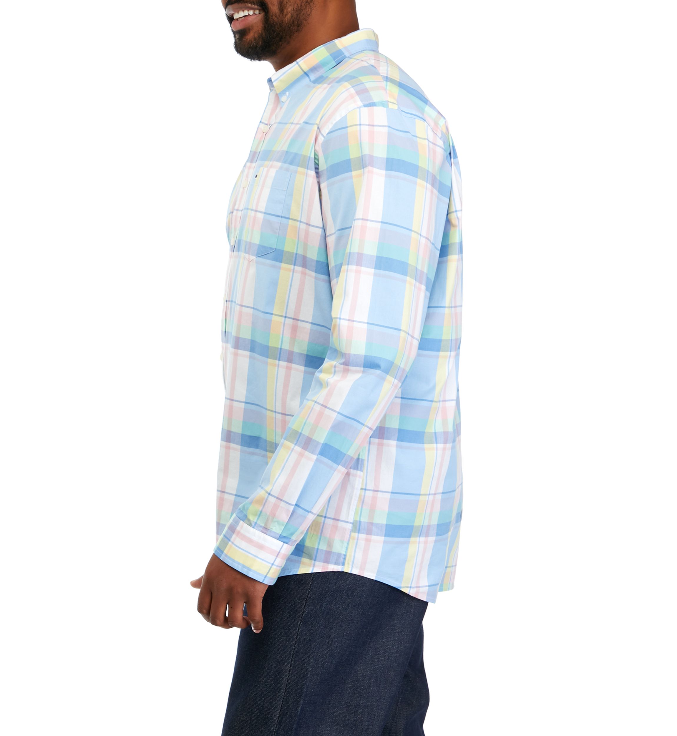 Big & Tall Long Sleeve Woven Poplin Shirt