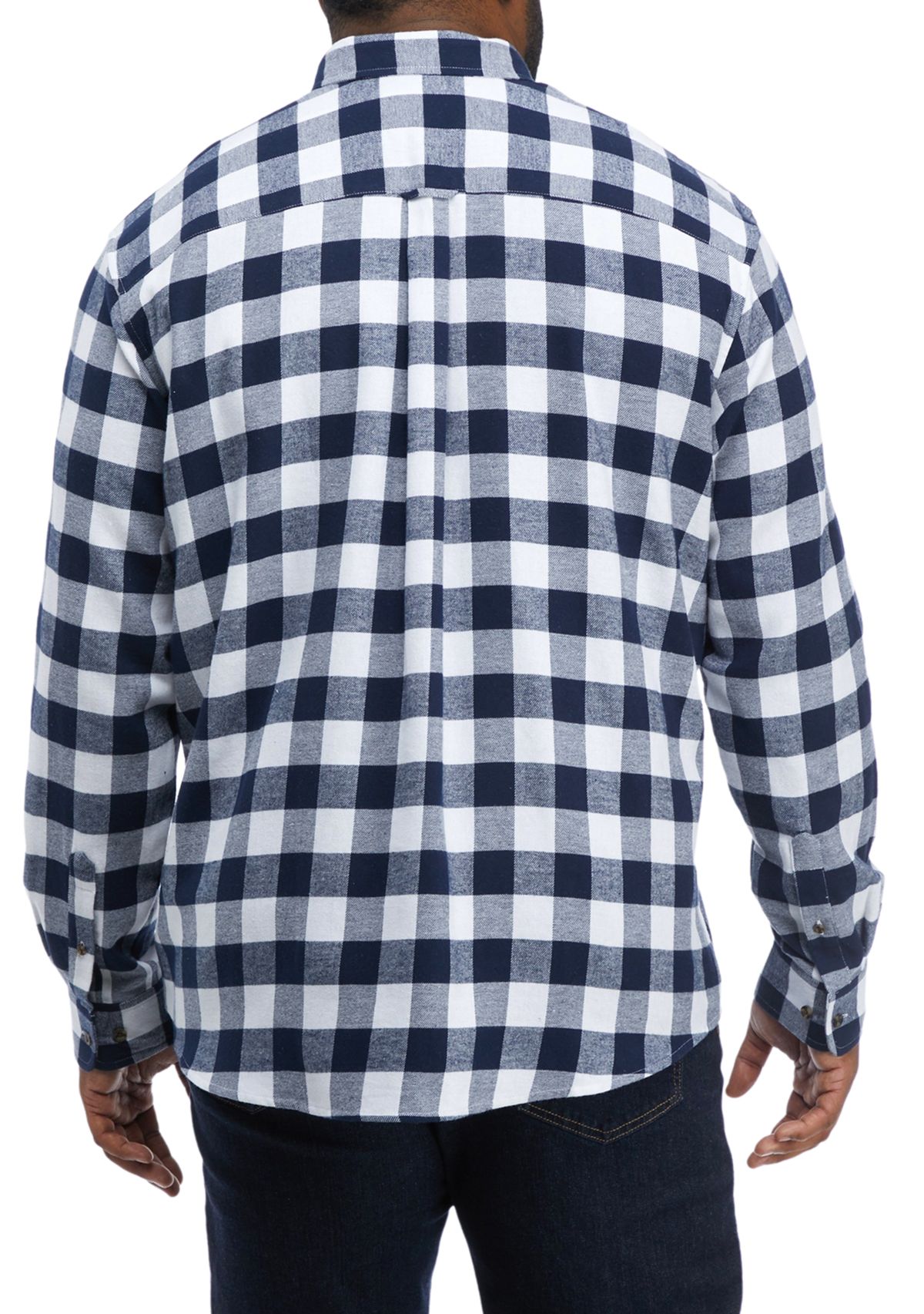 Big & Tall Long Sleeve Plaid Flannel Shirt 