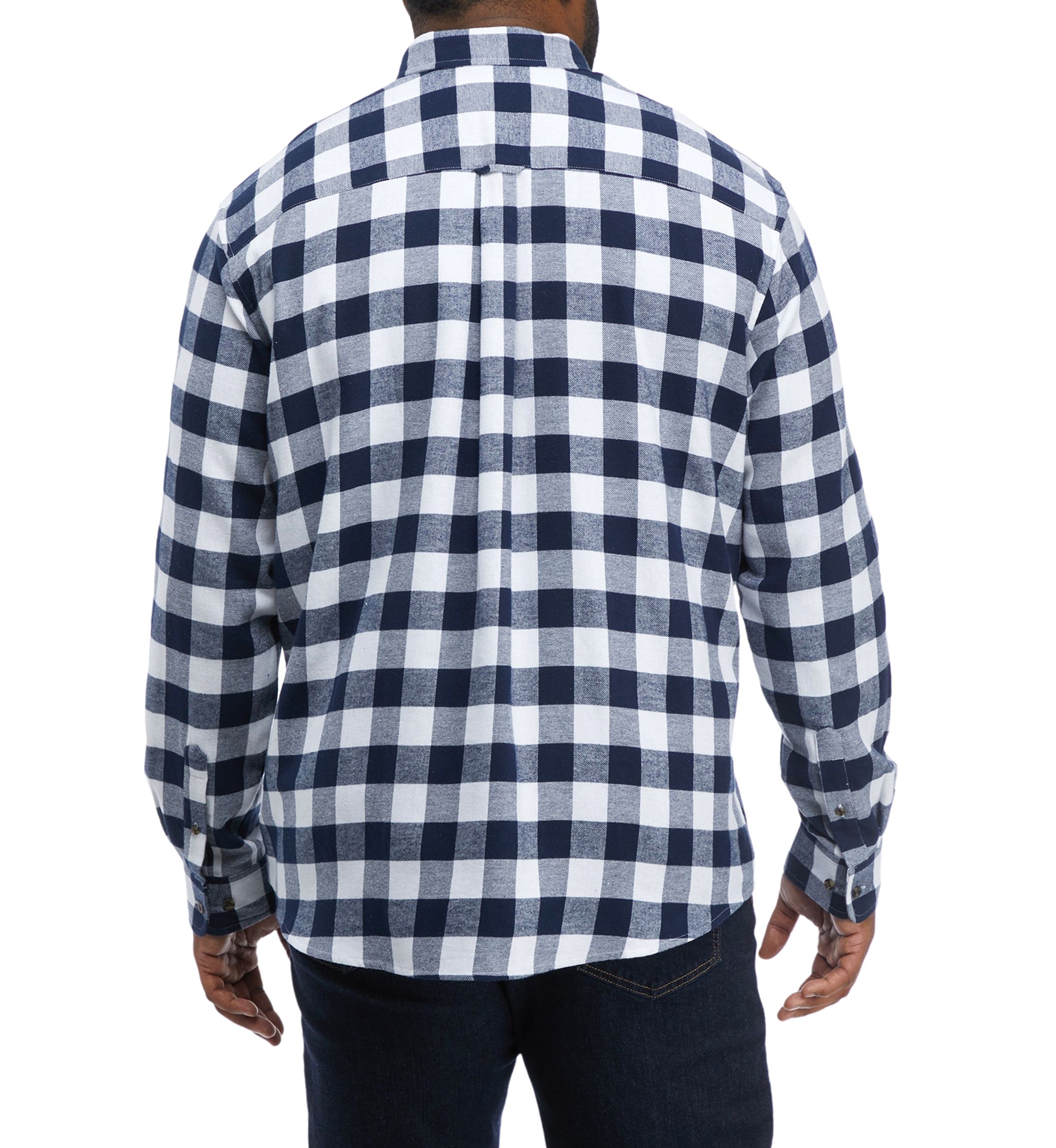 Big & Tall Long Sleeve Plaid Flannel Shirt 