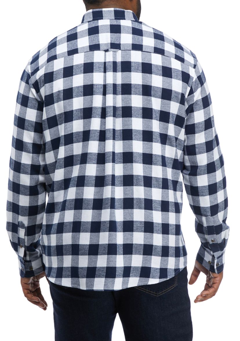 Big & Tall Long Sleeve Plaid Flannel Shirt 