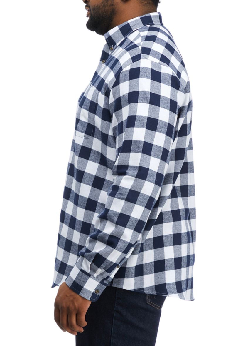 Big & Tall Long Sleeve Plaid Flannel Shirt 