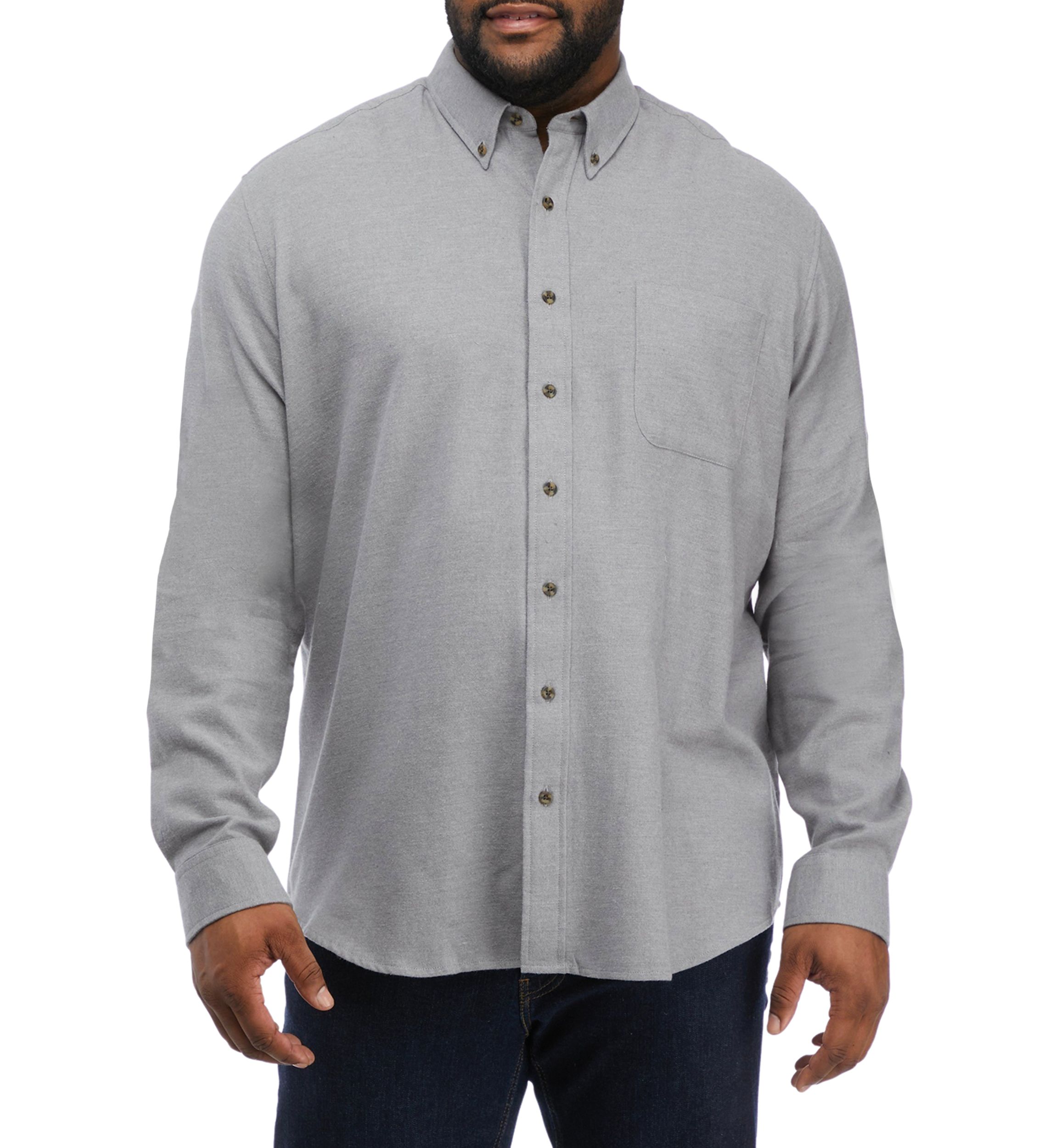 Big & Tall Long Sleeve Woven Flannel Shirt
