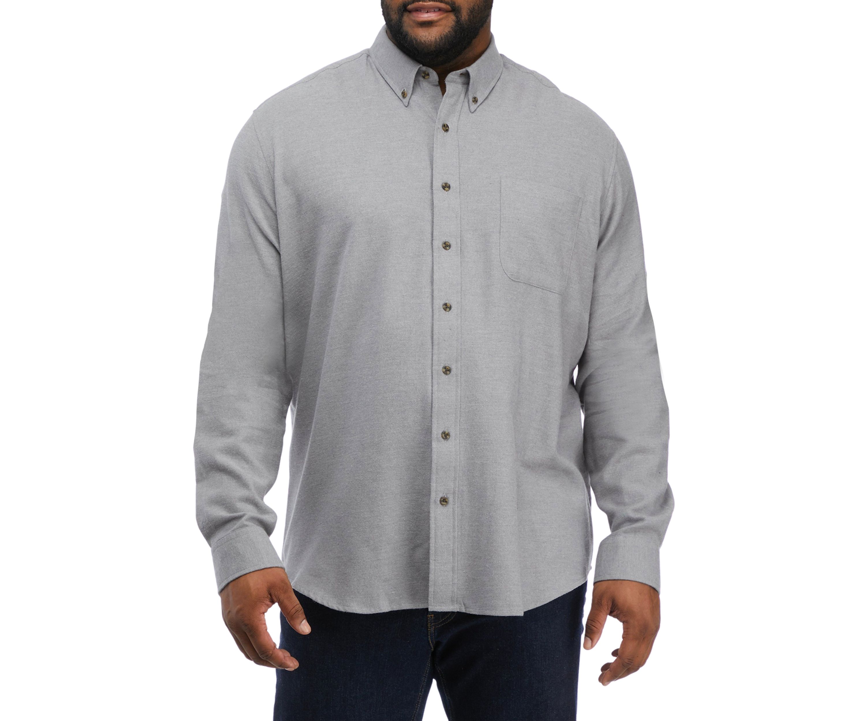 Big & Tall Long Sleeve Woven Flannel Shirt