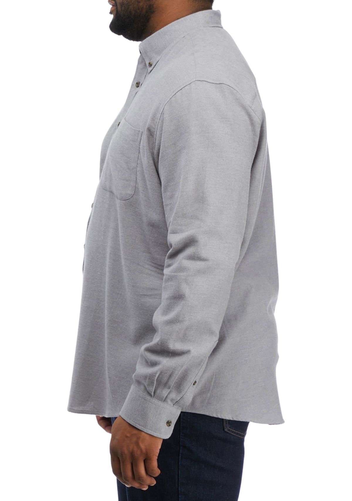 Big & Tall Long Sleeve Woven Flannel Shirt