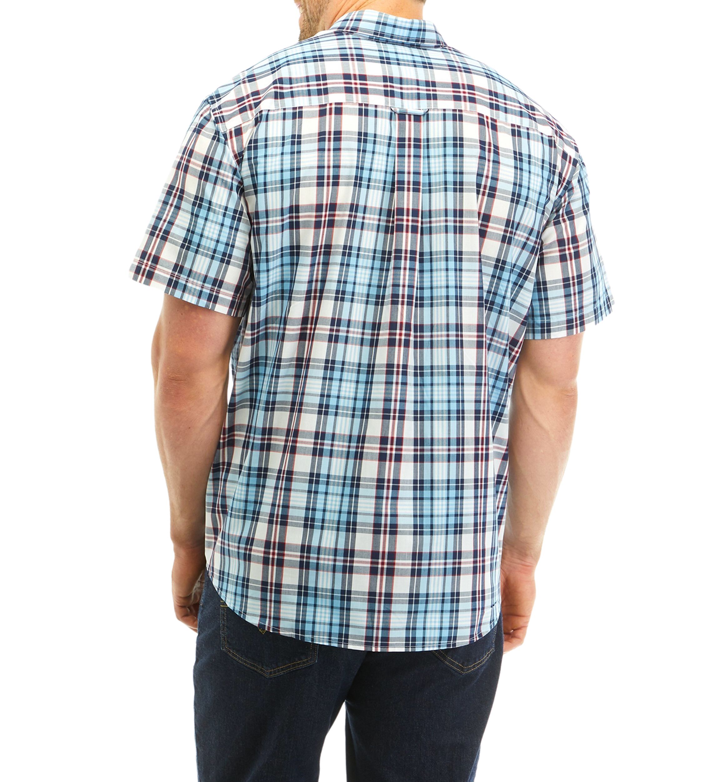 Big & Tall Plaid Printed Button Down Shirt