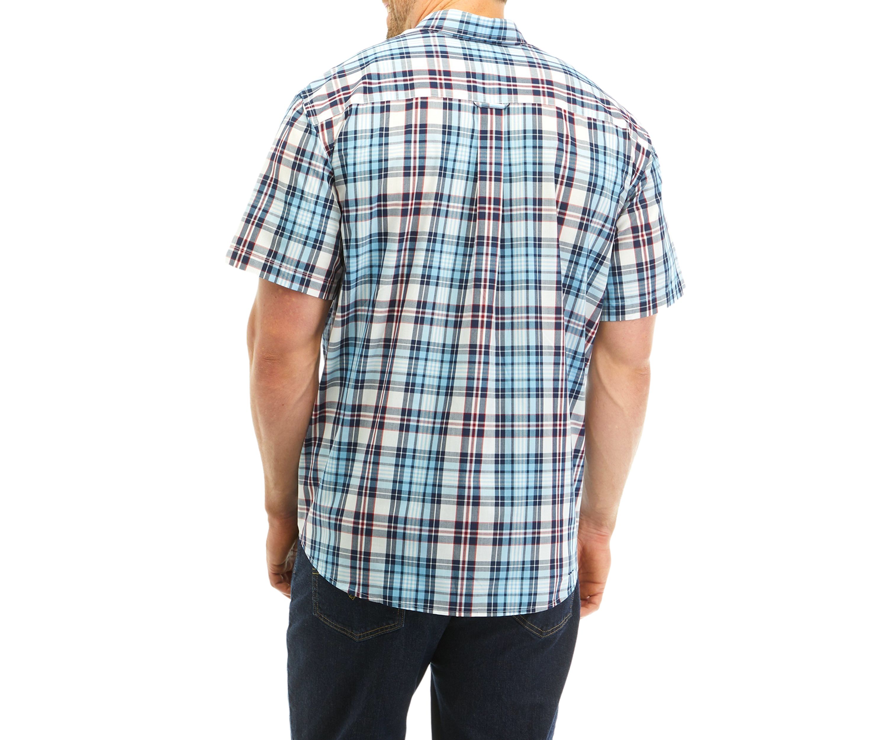 Big & Tall Plaid Printed Button Down Shirt