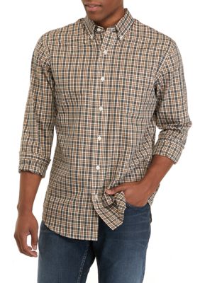 Saddlebred® Easy Care Long Sleeve Woven Plaid Dress Shirt | belk