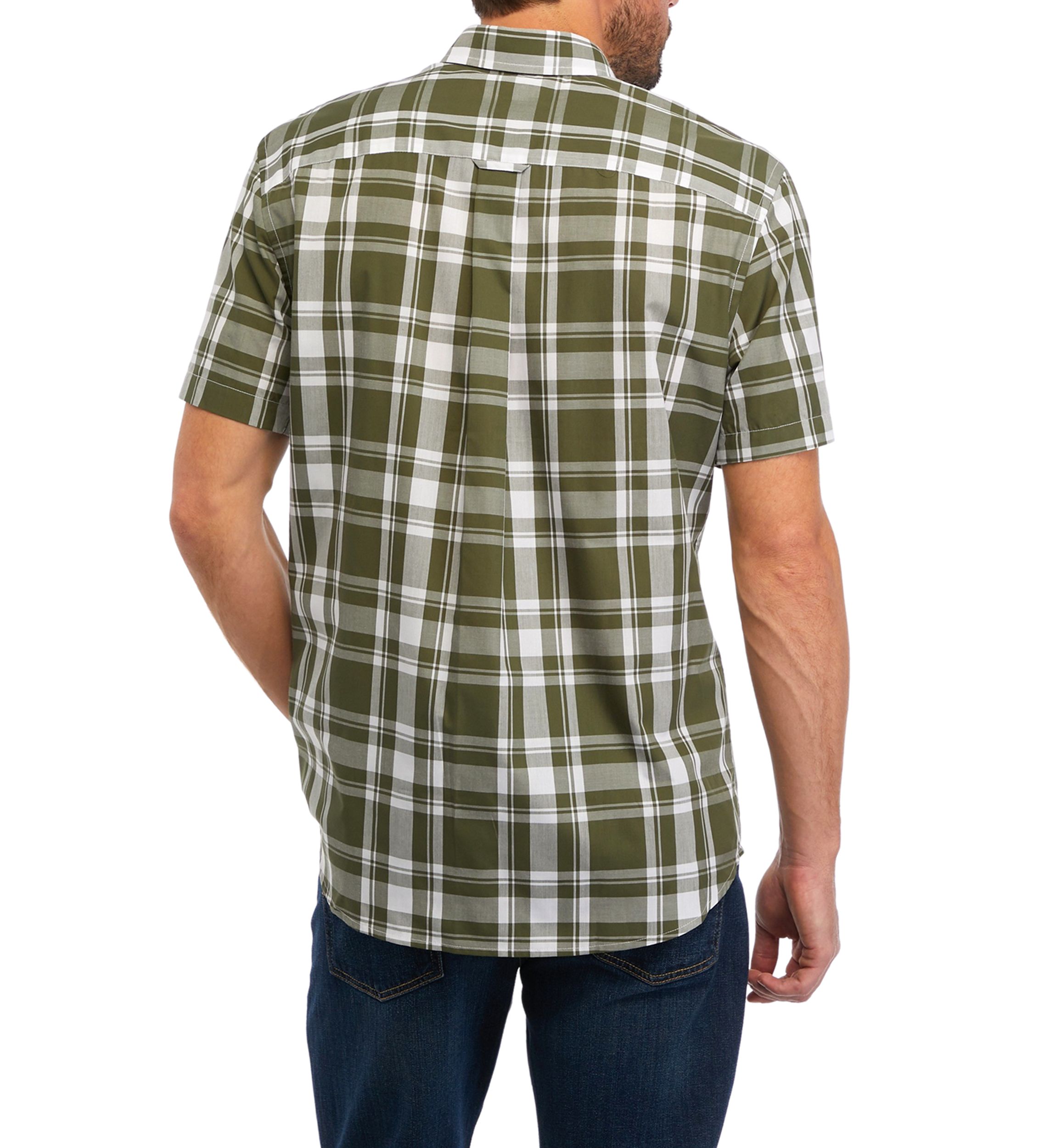 Short Sleeve Woven Easy Care Plaid Shirt