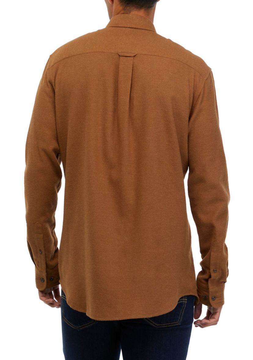 Classic Fit Solid Flannel Shirt