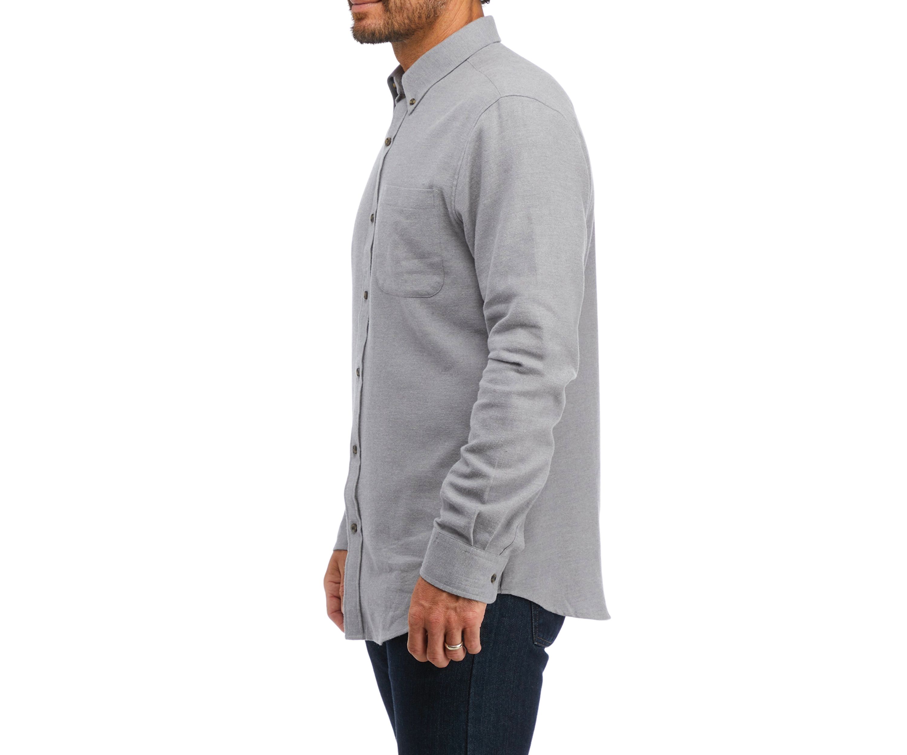 Classic Fit Solid Flannel Shirt