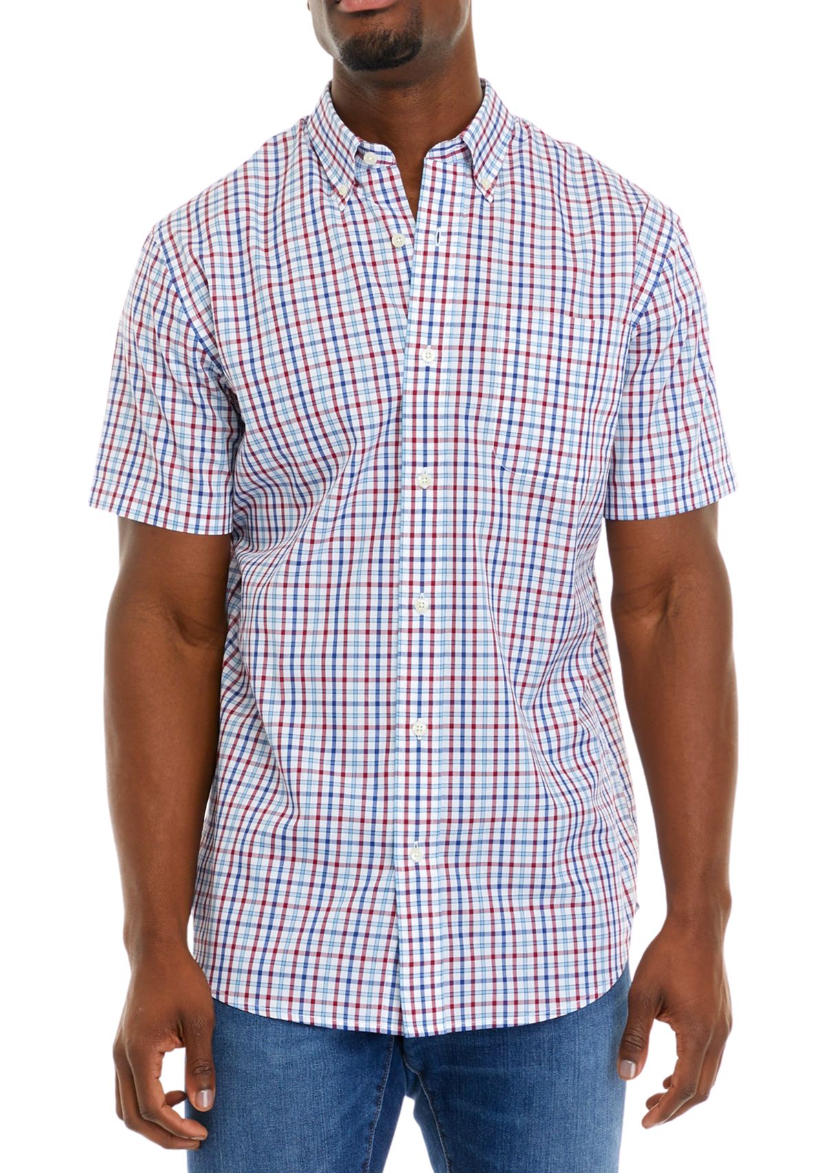 Easy Care Woven Plaid Shirt