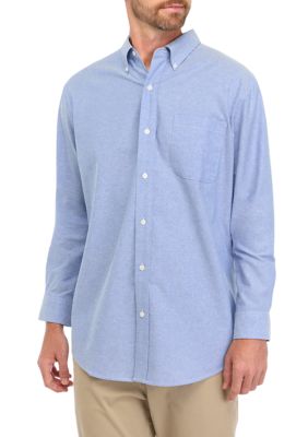 Saddlebred Men’s Long Sleeve Oxford Shirt, Blue, Small