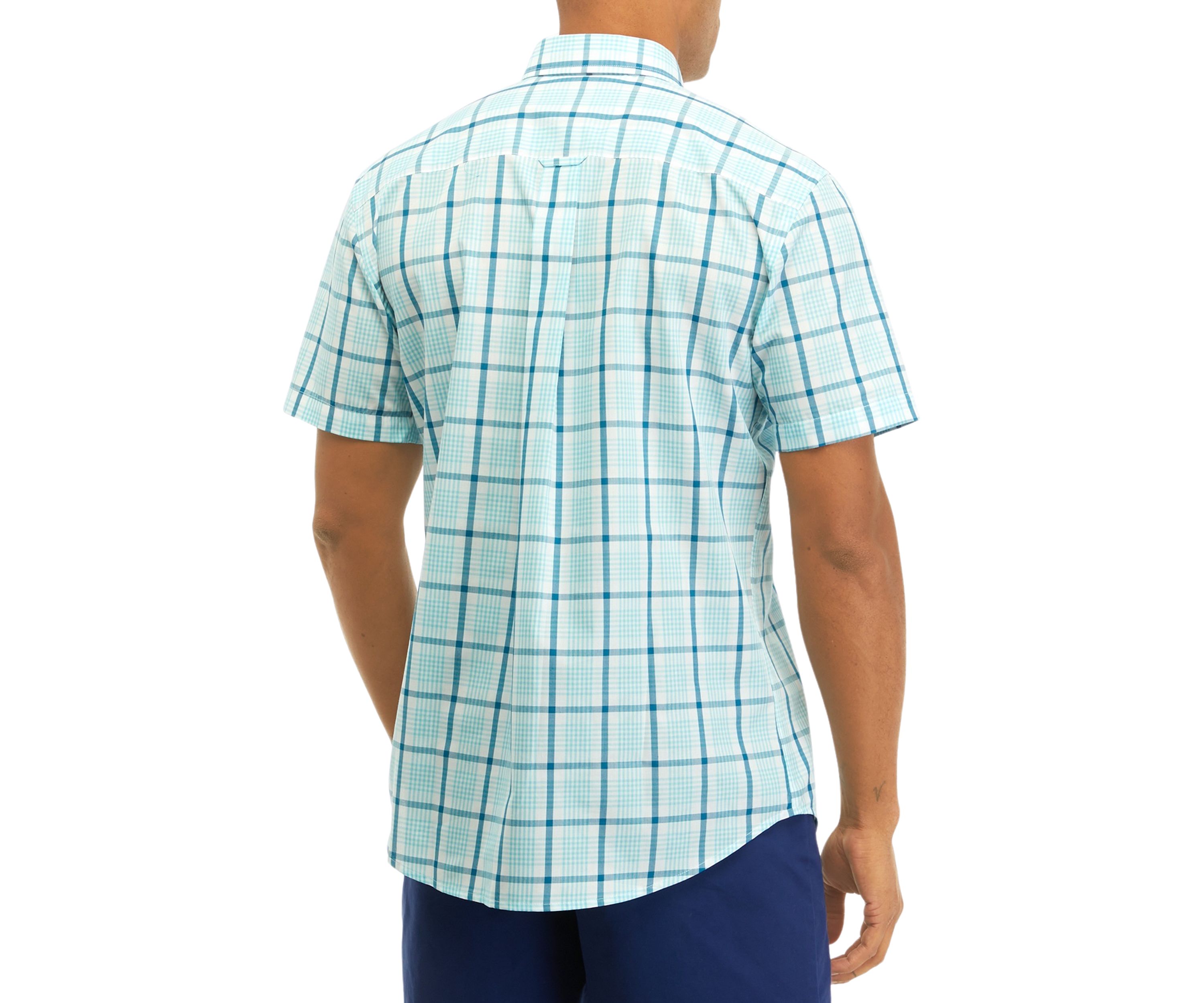 Short Sleeve Plaid Button Down Shirt 