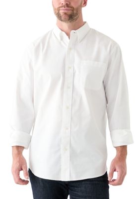 Saddlebred Men’s Long Sleeve Oxford Shirt, White, Large