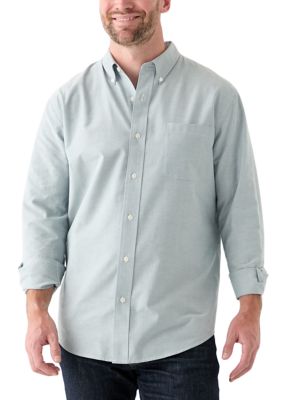 Saddlebred Men’s Long Sleeve Oxford Shirt, Teal, X-Large