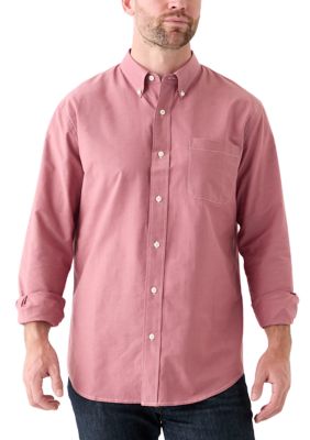 Saddlebred Men’s Long Sleeve Oxford Shirt, Red, Large