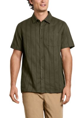 Hurley Men's Cotton Dobby Short Sleeve Woven Shirt, 2XL
