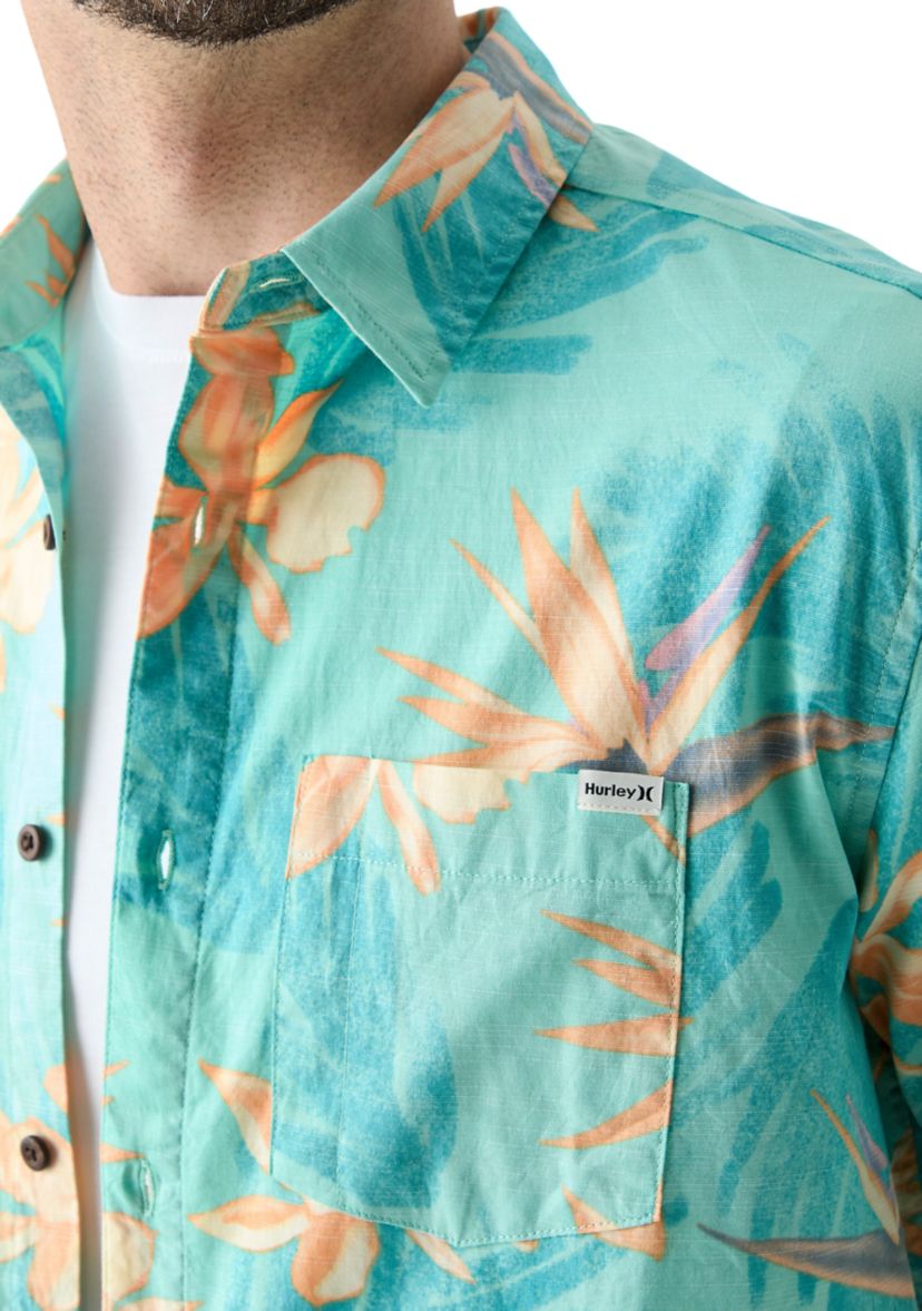 Mens One and Only Lido Stretch Short Sleeve Woven Printed Shirt
