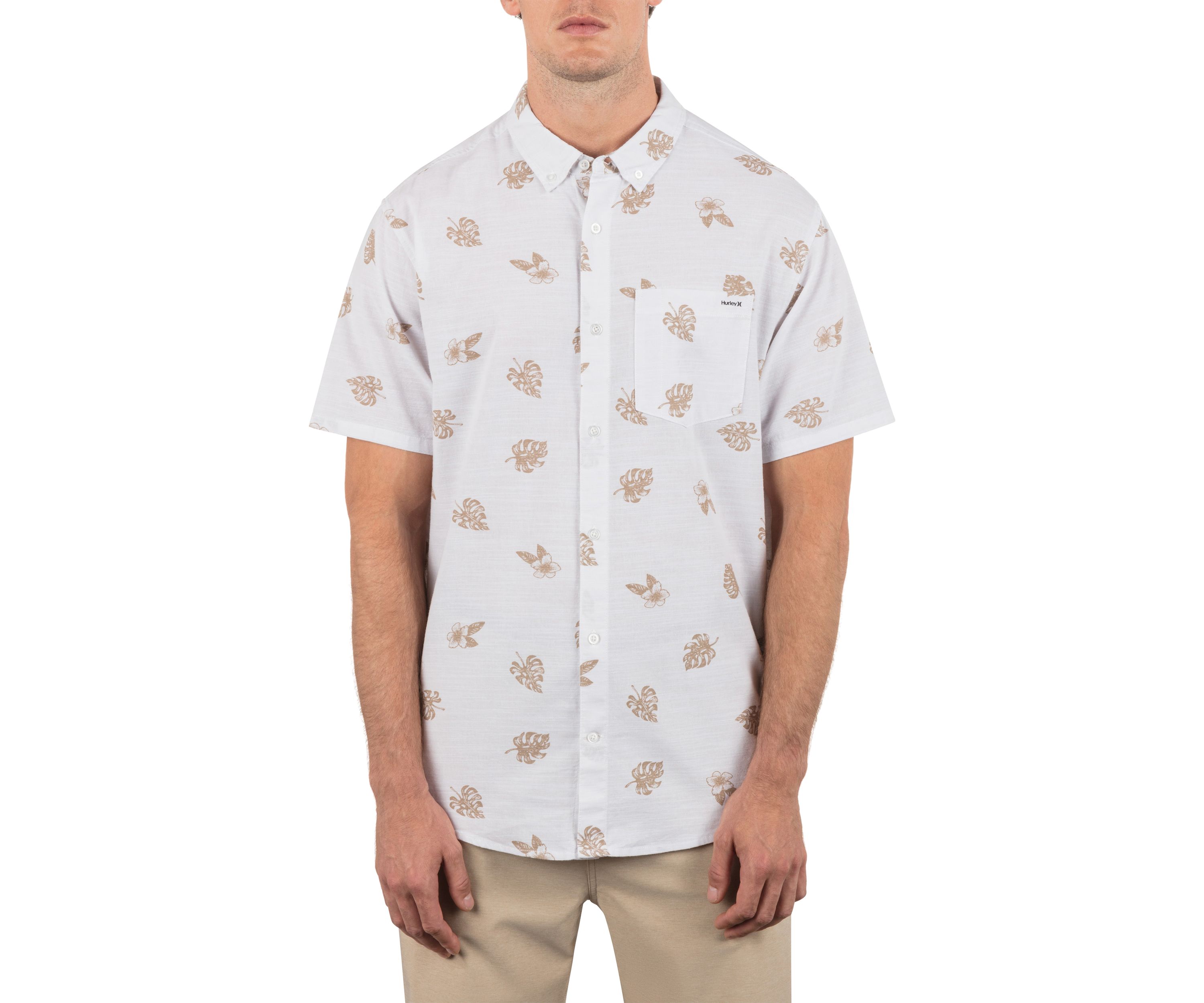One and Only Printed Stretch Short Sleeve Woven