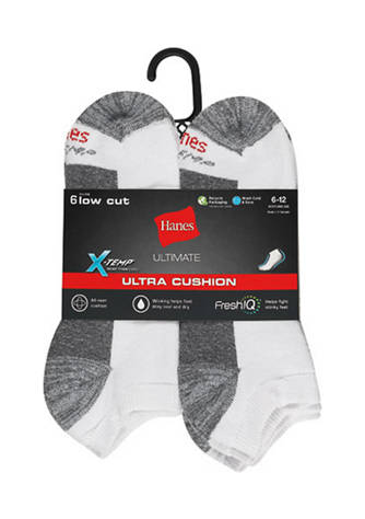 Hanes® Ultimate X-Temp 6 Pack Ultra Cushion Low Cut Socks | belk