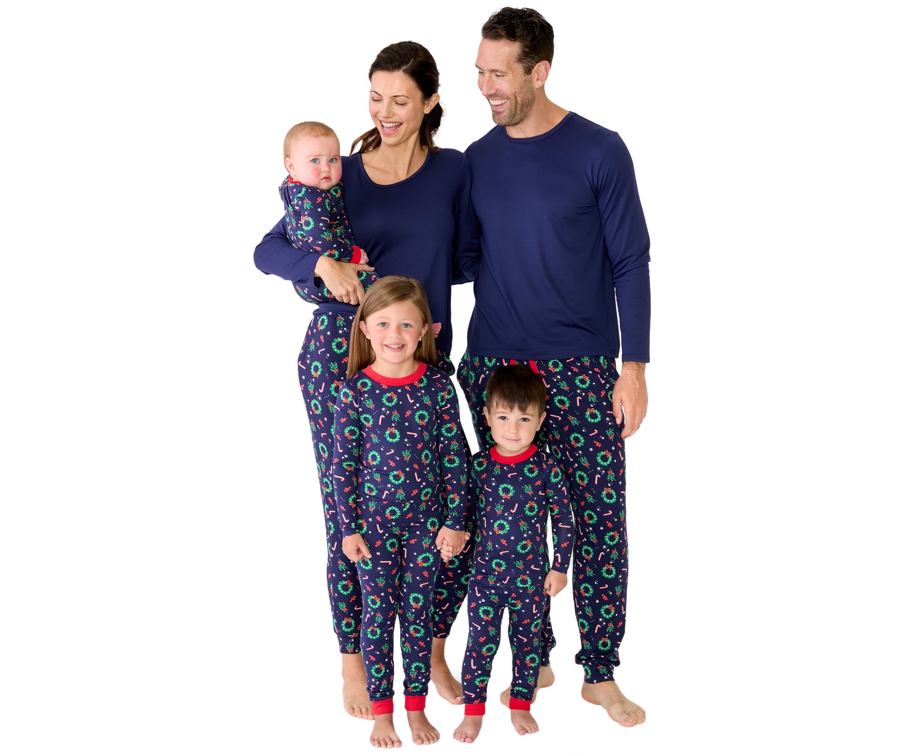Mens Holiday Wreaths Jogger Pajama Pants