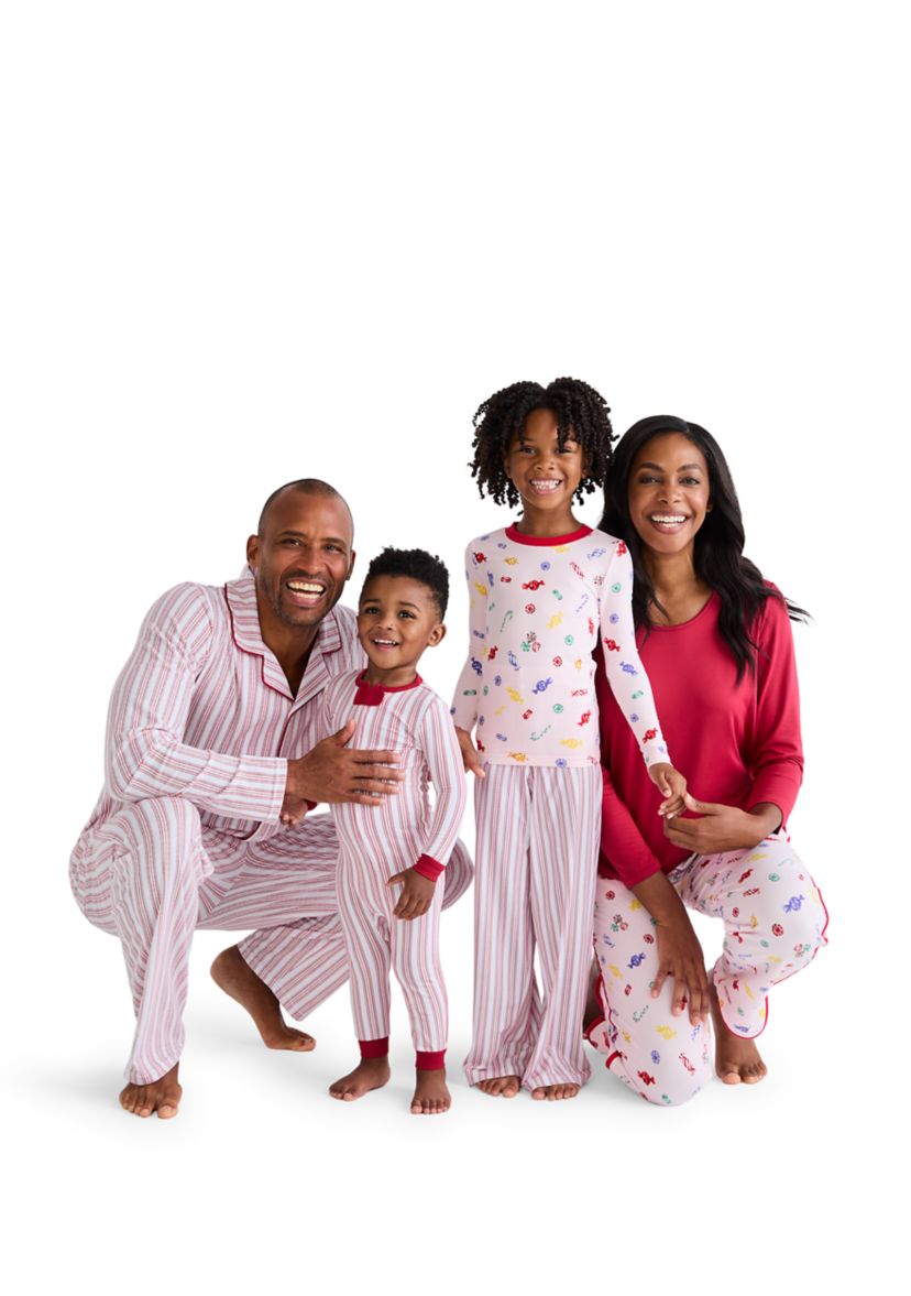 Mens Red Long Sleeve Pajama Top