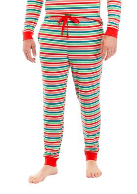 Men's Merry Multi Stripe Jogger Pajama Pants