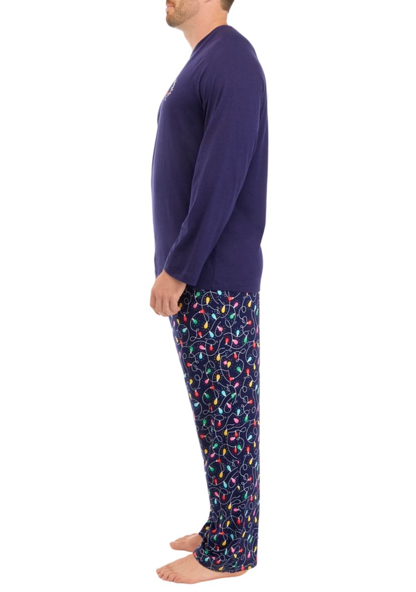 Big & Tall Navy Lights Pajama Pants