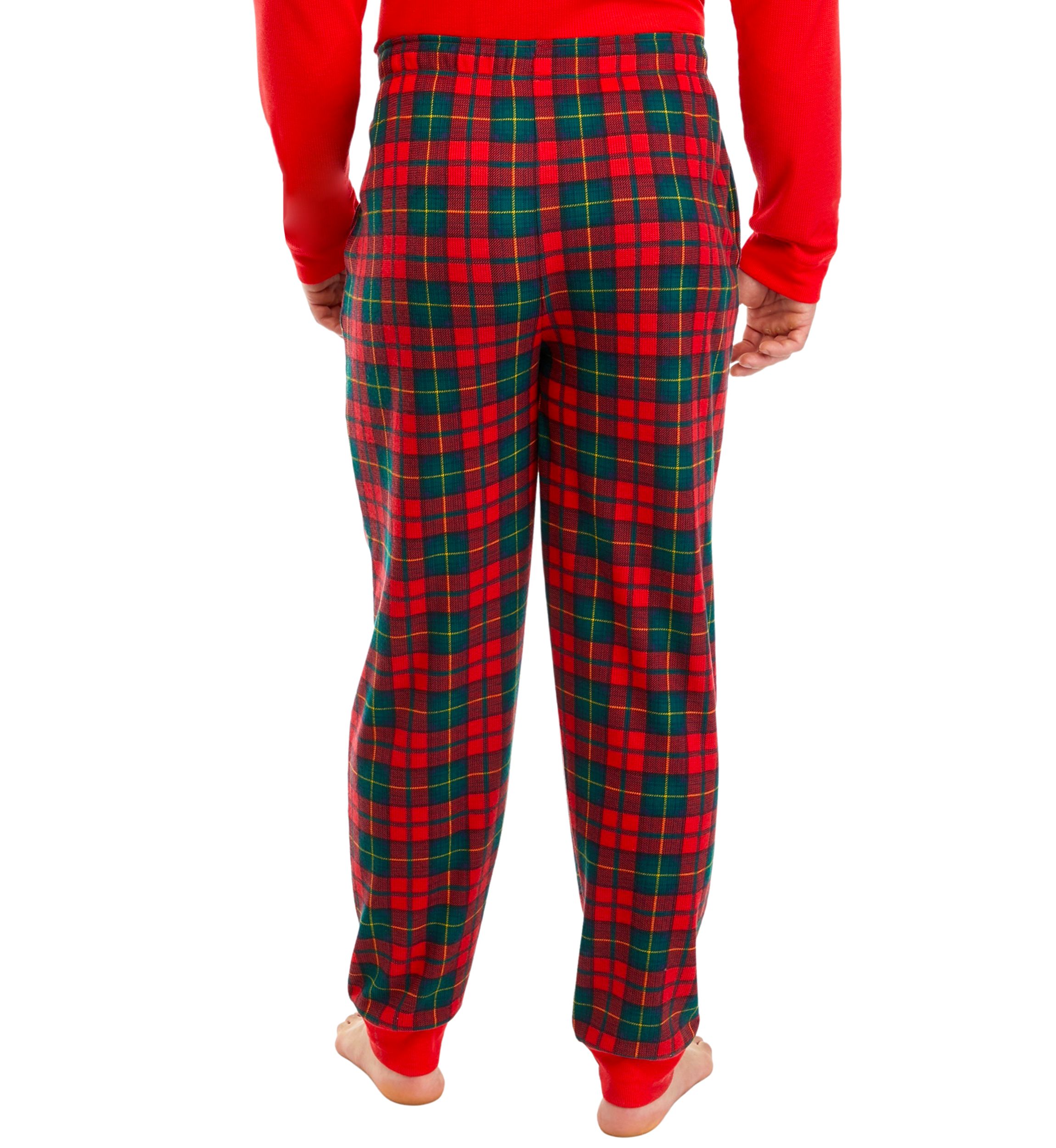 Big & Tall Vintage Red Plaid Jogger Pajama Pants