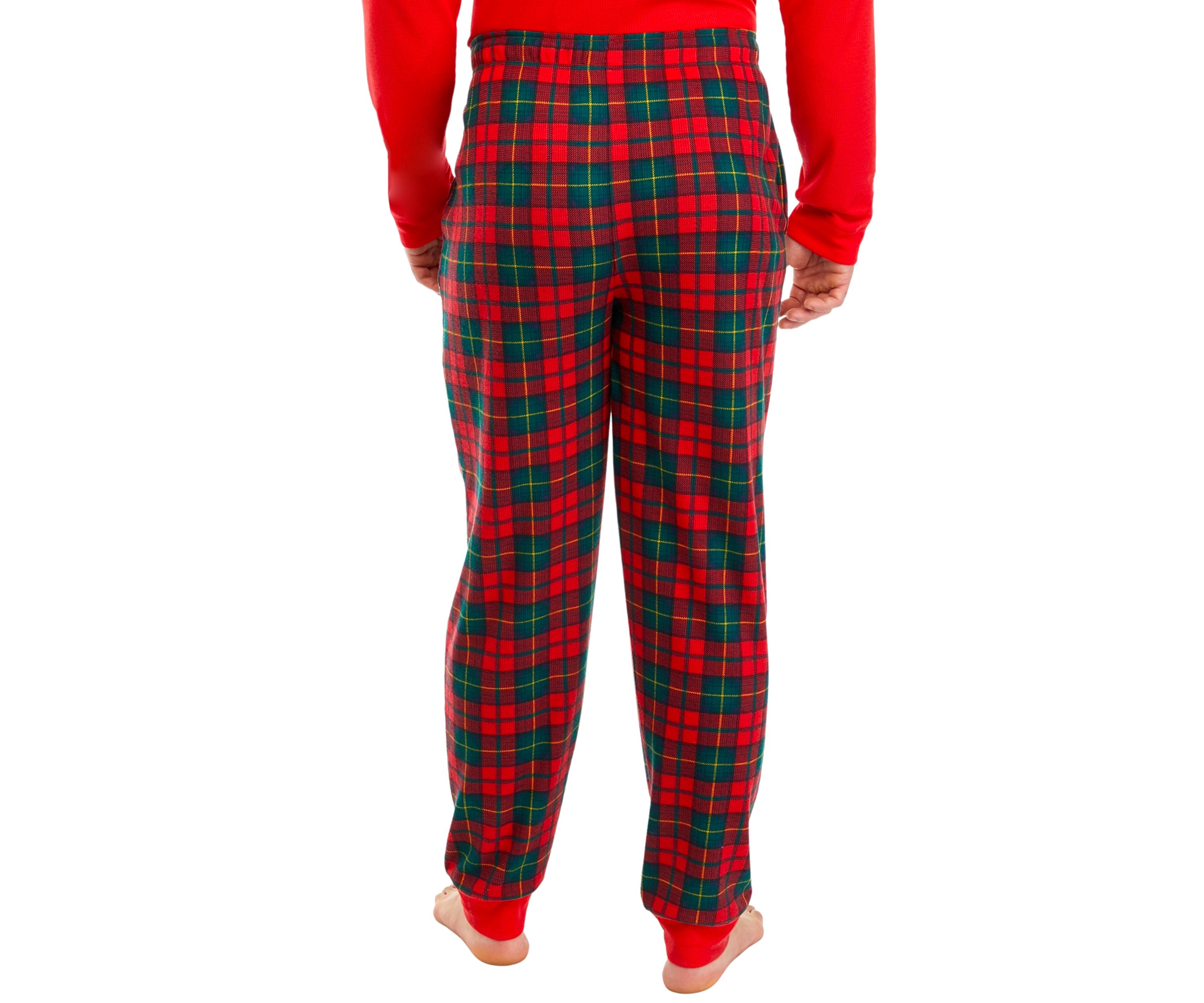 Big & Tall Vintage Red Plaid Jogger Pajama Pants