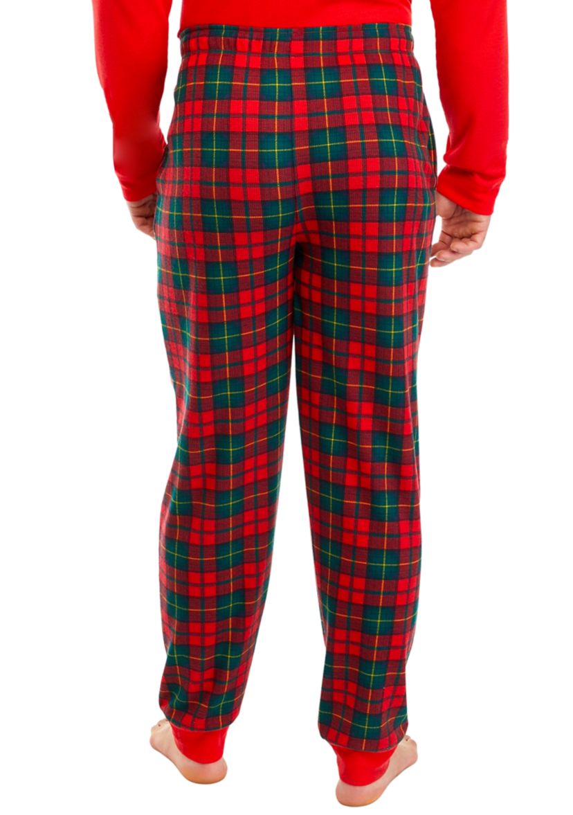 Big & Tall Vintage Red Plaid Jogger Pajama Pants