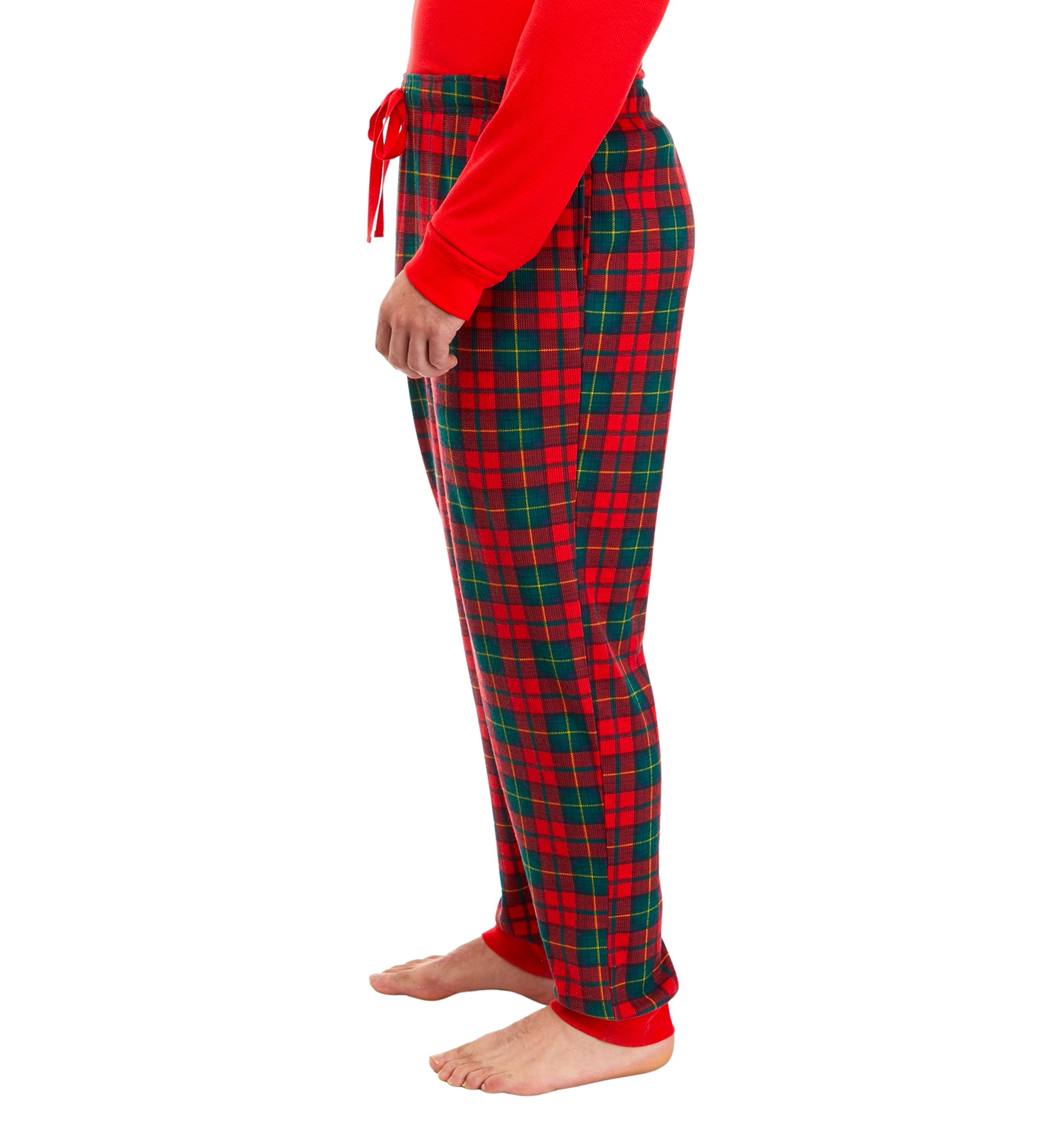 Big & Tall Vintage Red Plaid Jogger Pajama Pants