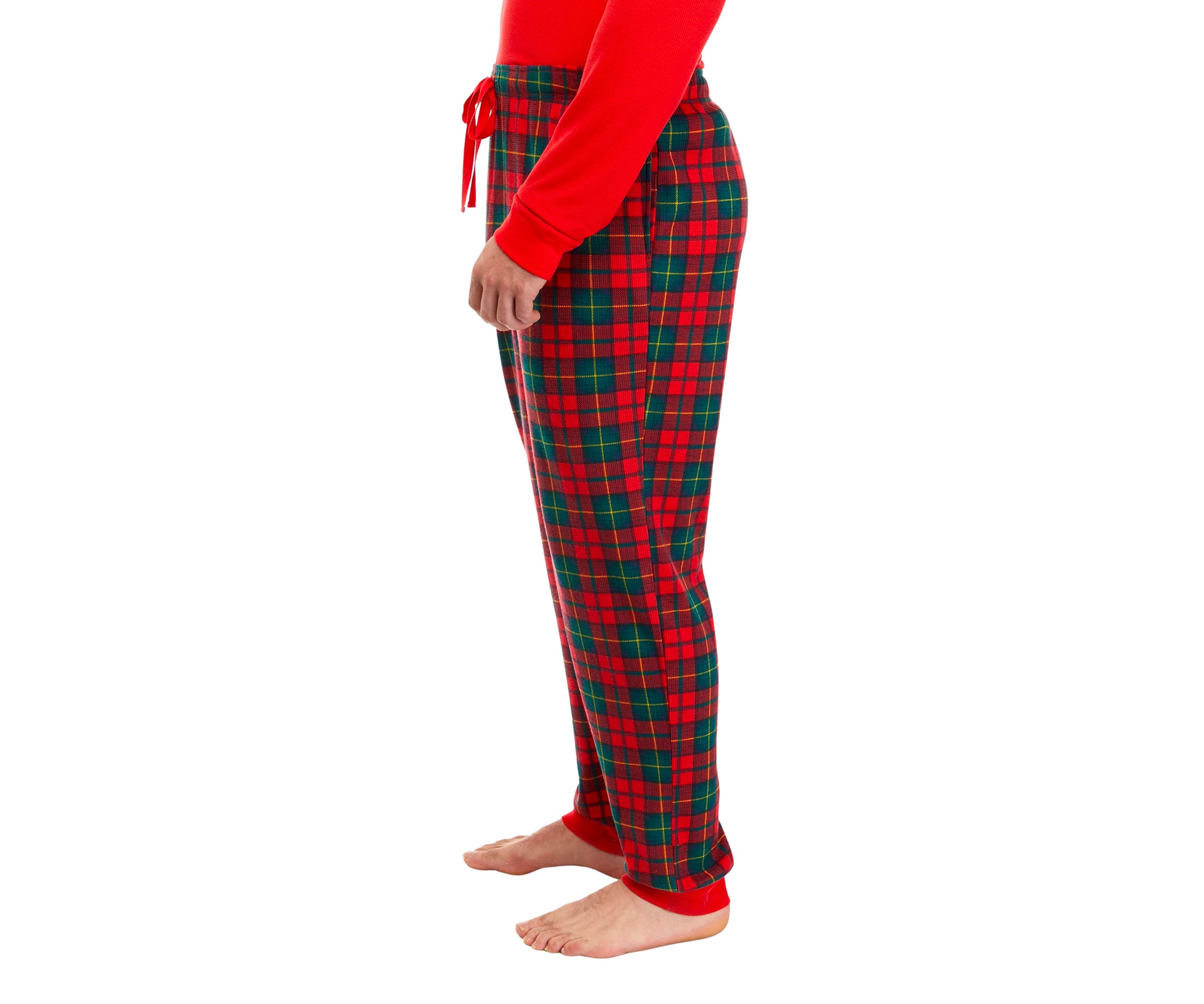 Big & Tall Vintage Red Plaid Jogger Pajama Pants
