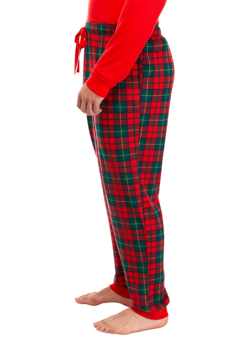 Big & Tall Vintage Red Plaid Jogger Pajama Pants