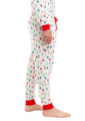 Men's Merry Multi Trees Jogger Pajama Pants