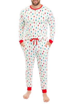 Men's Merry Multi Trees Jogger Pajama Pants