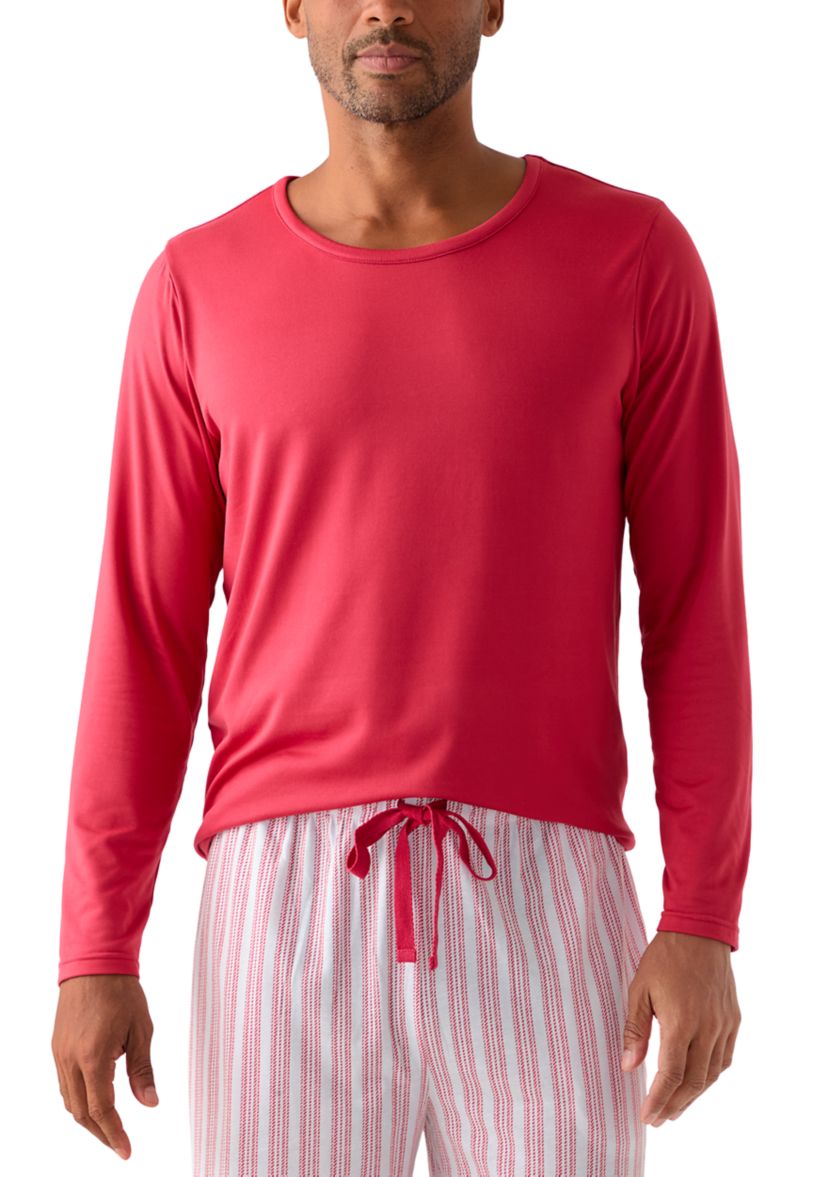 Mens Long Sleeve Pajama Top
