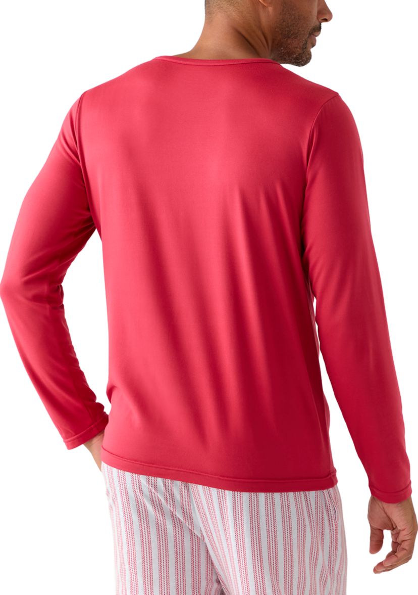 Mens Long Sleeve Pajama Top