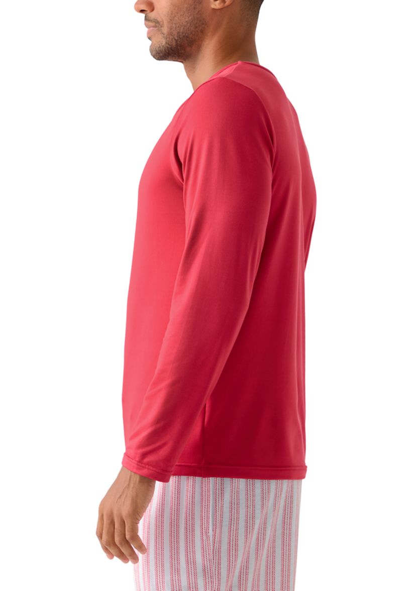 Mens Long Sleeve Pajama Top