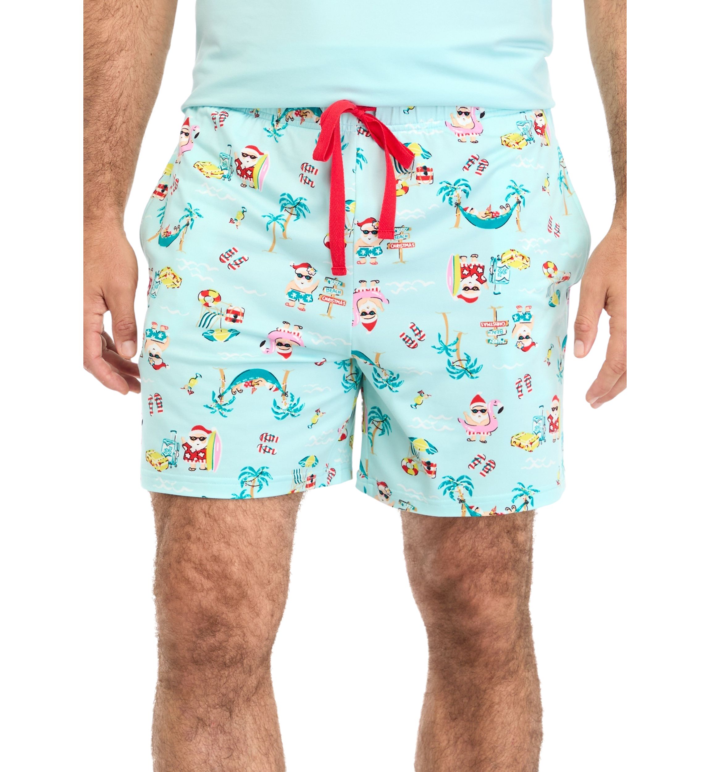 Mens Beachy Christmas Pajama Shorts