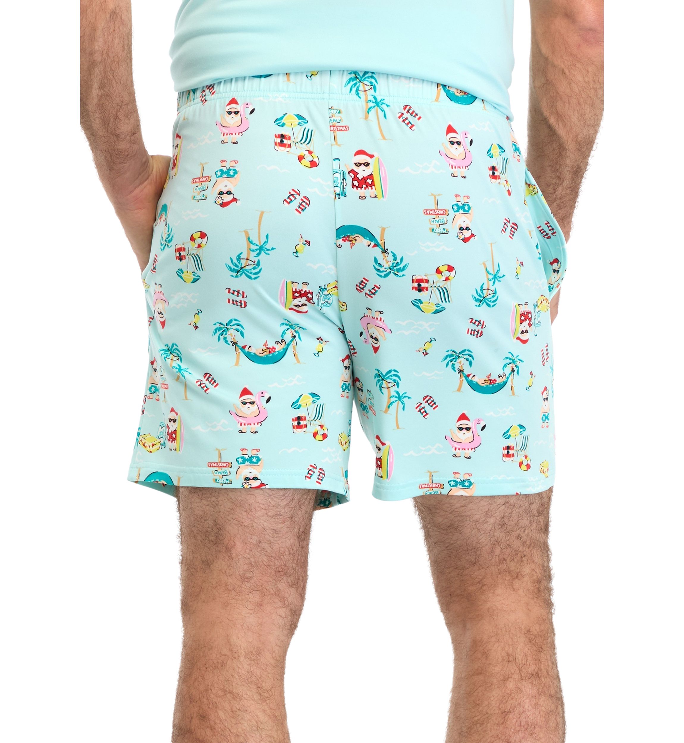 Mens Beachy Christmas Pajama Shorts