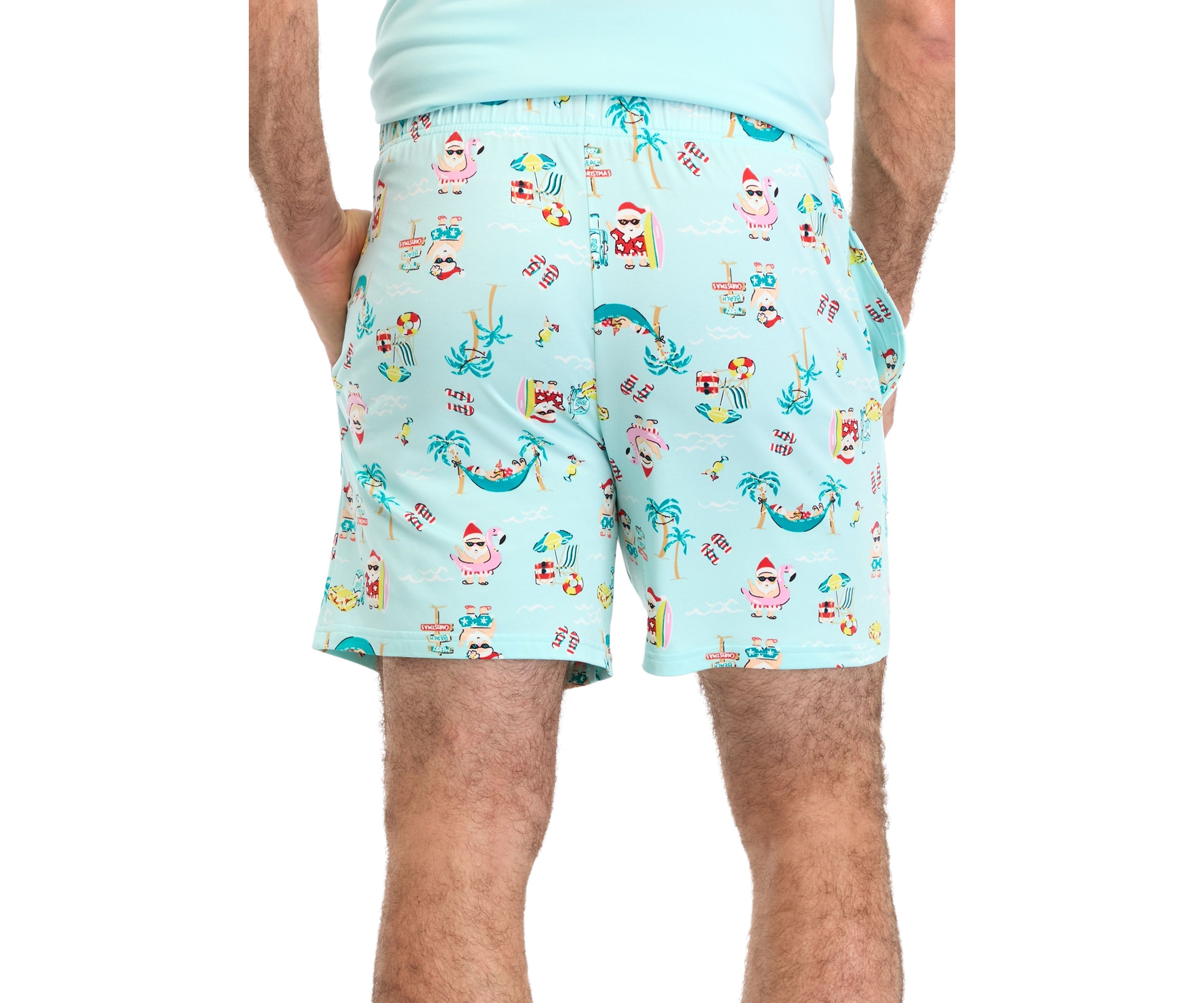 Mens Beachy Christmas Pajama Shorts